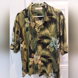 TOMMY BAHAMA RN 86549 – Men’s Tropical Hawaiian Button-Down Silk Shirt  Size: XL